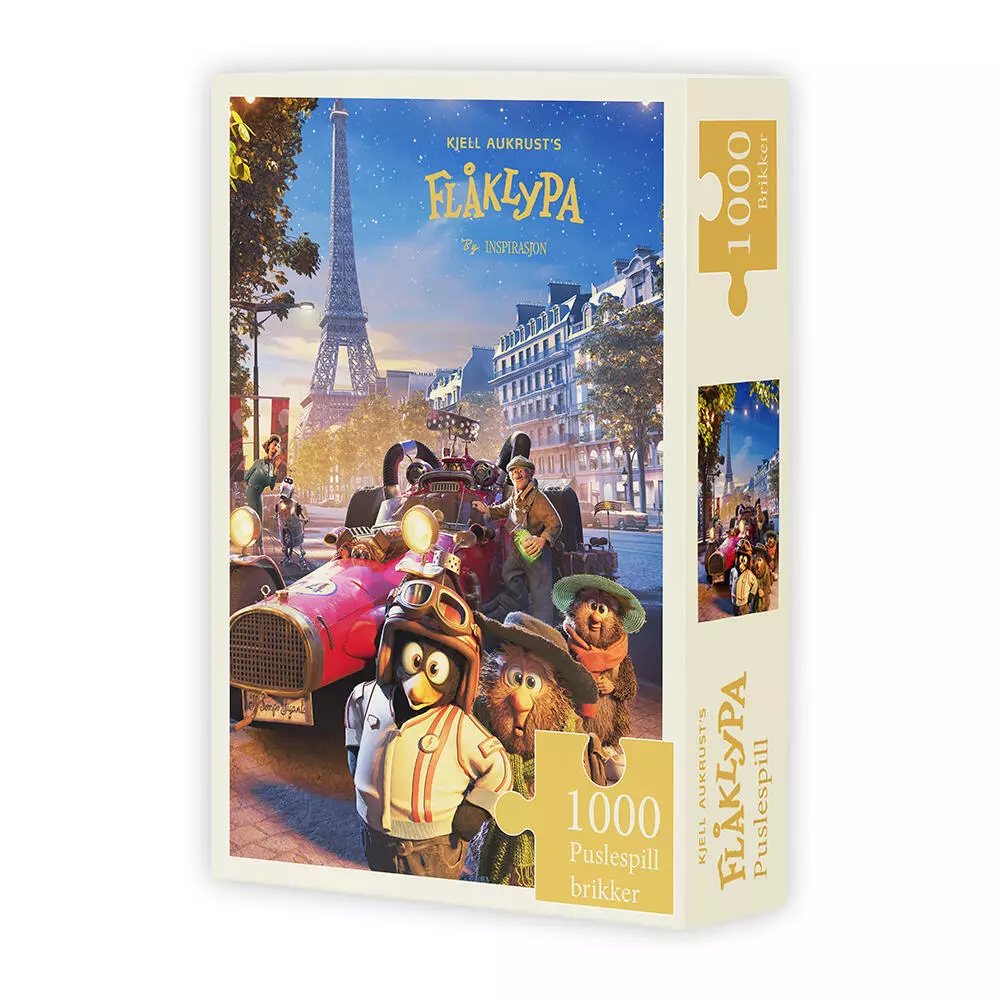 Flåklypa Puslespill 1000 - Fra Paris til