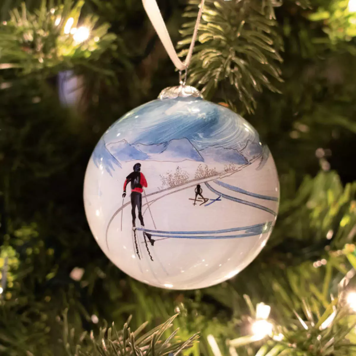 Håndmalt glasskule, bortover, Fjellet kaller