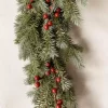 Gran deko m røde bær 120 cm