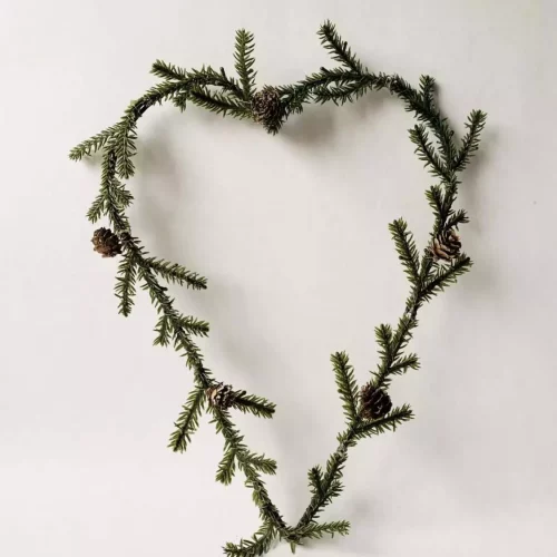 Bar hjertekrans 35 cm