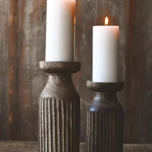 Lysestake kubbe L h 25 cm