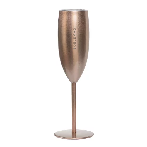 Termo champagneglass "Boblemagi" rosegull
