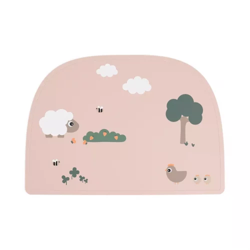 Silicone placemat Tiny farm Powder