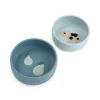 Silicone bowl set 2 pcs Dotti Blue
