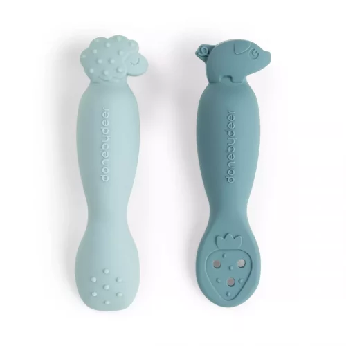 Learning spoon set Tiny farm Blue