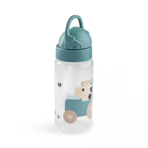 Straw bottle Tiny farm Blue 350 ml