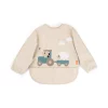 Sleeved pocket bib Tiny farm Sand