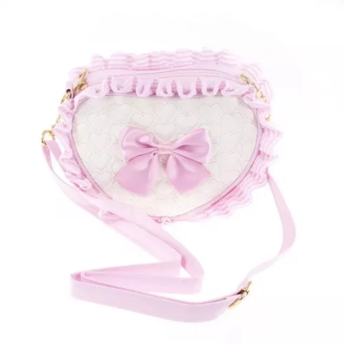 VESKE HJERTE ROSA/HVIT TINKA PRETTY PURSE
