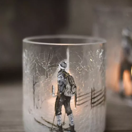 Lysglass krakelert frostet "Gabriel"