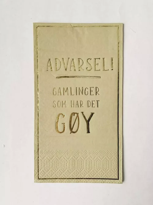 Serviett buffet «Gamlinger som har det gøy» grønn