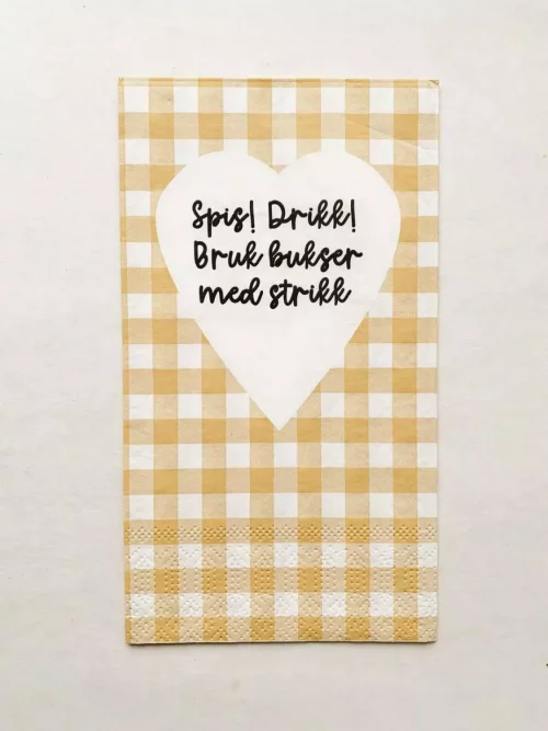 Serviett "Spis drikk"
