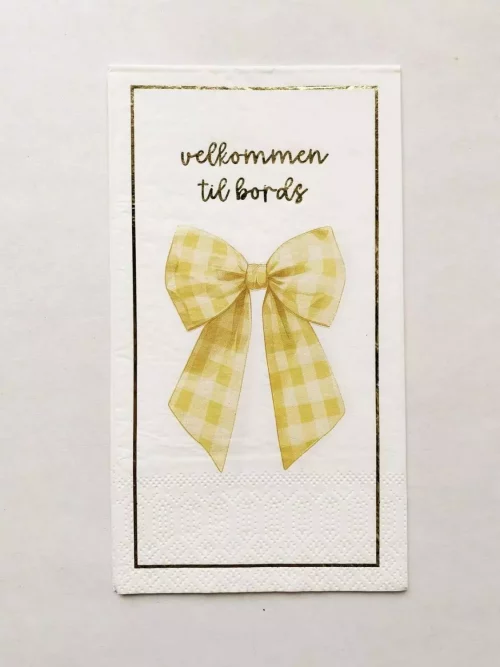 Serviett "Gul sløyfe"