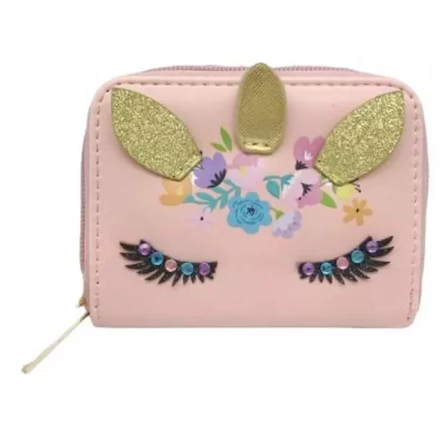 LOMMEBOK ENHJØRNING M/BLOMSTER TINKA WALLET