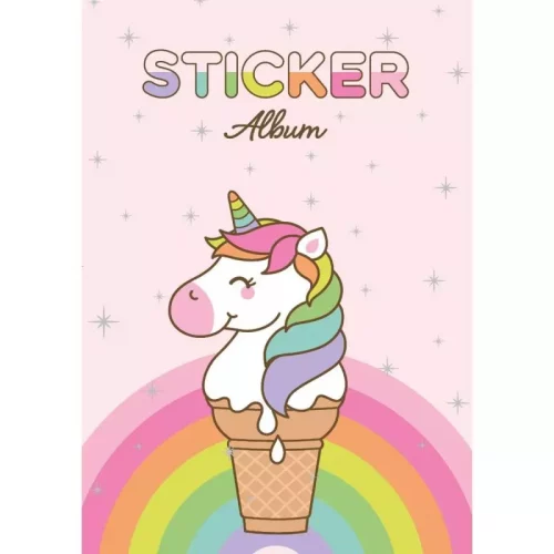 STICKER ALBUM 14,5x21CM UNICORN