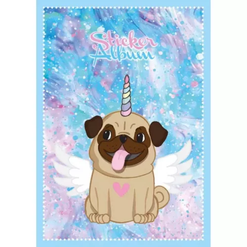 STICKER ALBUM 14,5x21CM UNICORN DOG