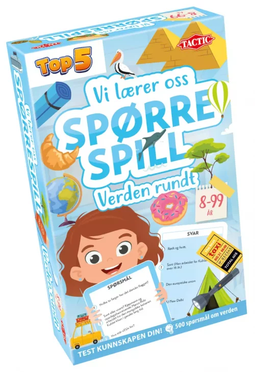 Vi lærer oss Spørrespill Verden rundt 8-99 år