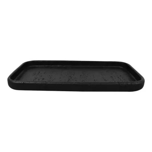 Linus - fat svart 27,5x2x14cm Polyresir