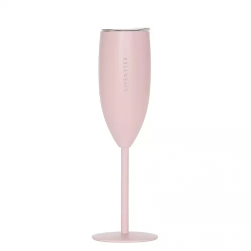 Termo champagneglass "Livsnyter" Blek rosa