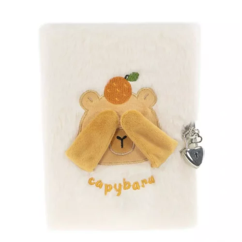 DAGBOK CAPYBARA M/LÅS OG KLEMMEFUNKSJON TINKA