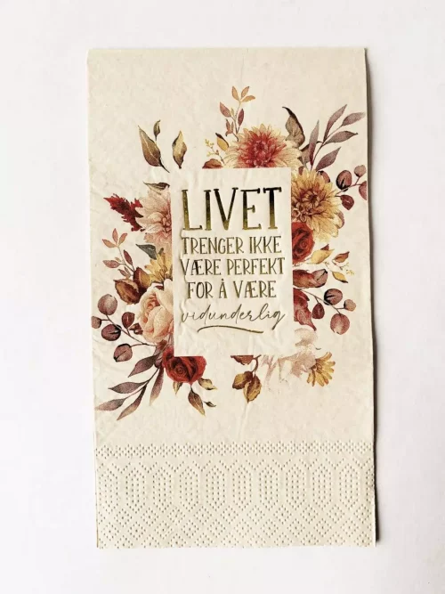 Serviett buffet «livet – vidunderlig»
