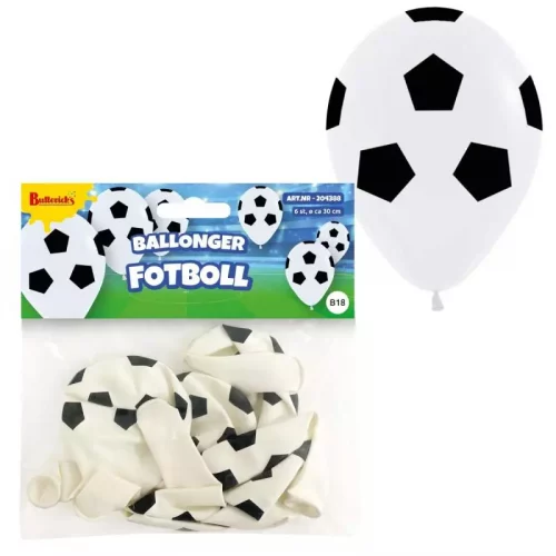 BALLONGER BUTTERICK'S, FOTBALL 6PK