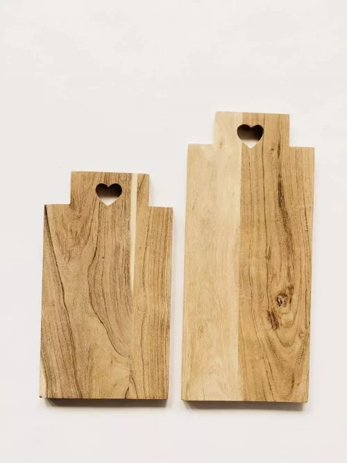 Skjærebrett m hjerte S 35×20 cm