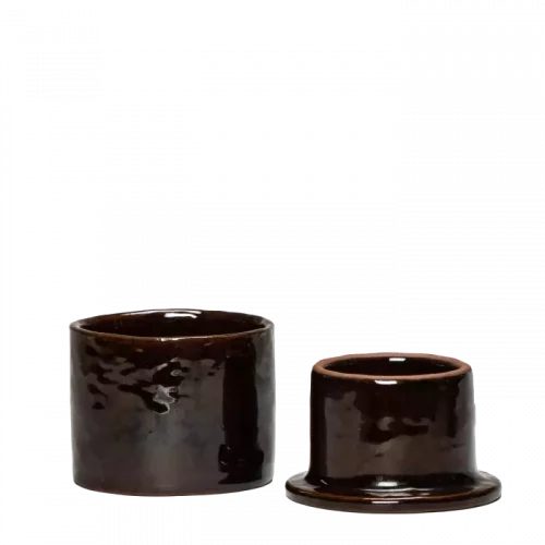 Und Smørklokke terrakotta 10x10 cm kaffe