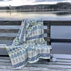 Arvet blue ullpledd 130 x180