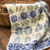 Arvet baby blue ullpledd 65 x 90