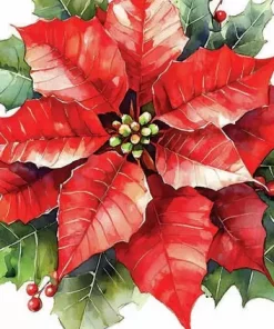 Servietter  Festive poinsettia