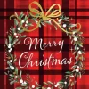 Servietter  Christmas plaid red