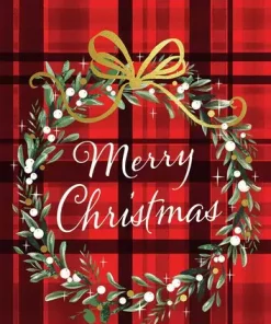 Servietter  Christmas plaid red