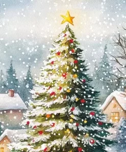 Servietter  Tree in snow