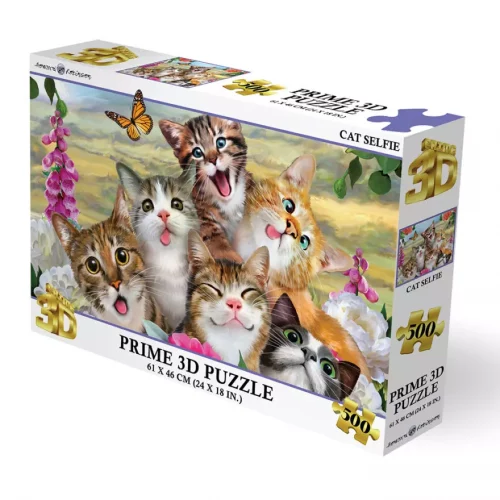 Prime 3D Puslespill Cat Selfie 500 brikker