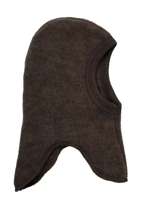 Mikk-line Ullbalaclava - Dark Brown Melange