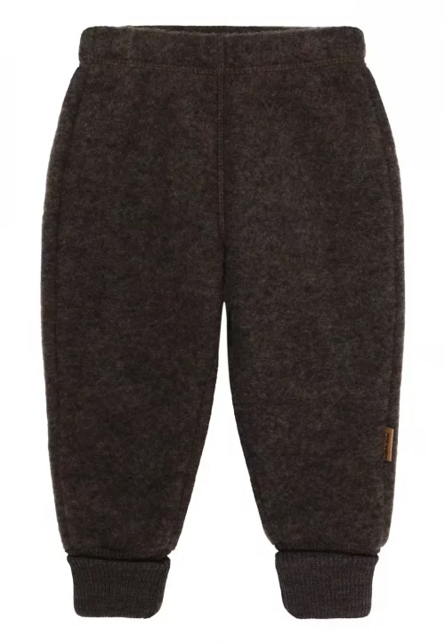 Mikk-line Ullbuksee - Dark Brown Melange (110-116)