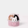 Teddy Cats kurv m. 3 kattunger 15x12 cm