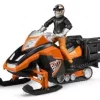 Bruder Snøscooter med sjåfør og tilbehør lekesett