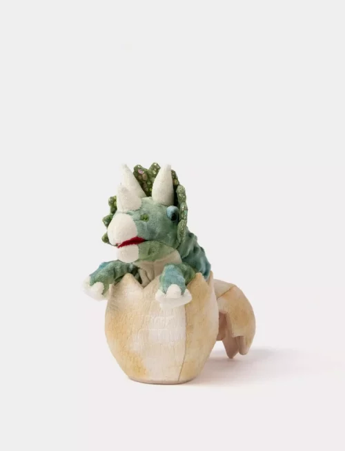 Hånddukke Triceratops i egg 20 cm