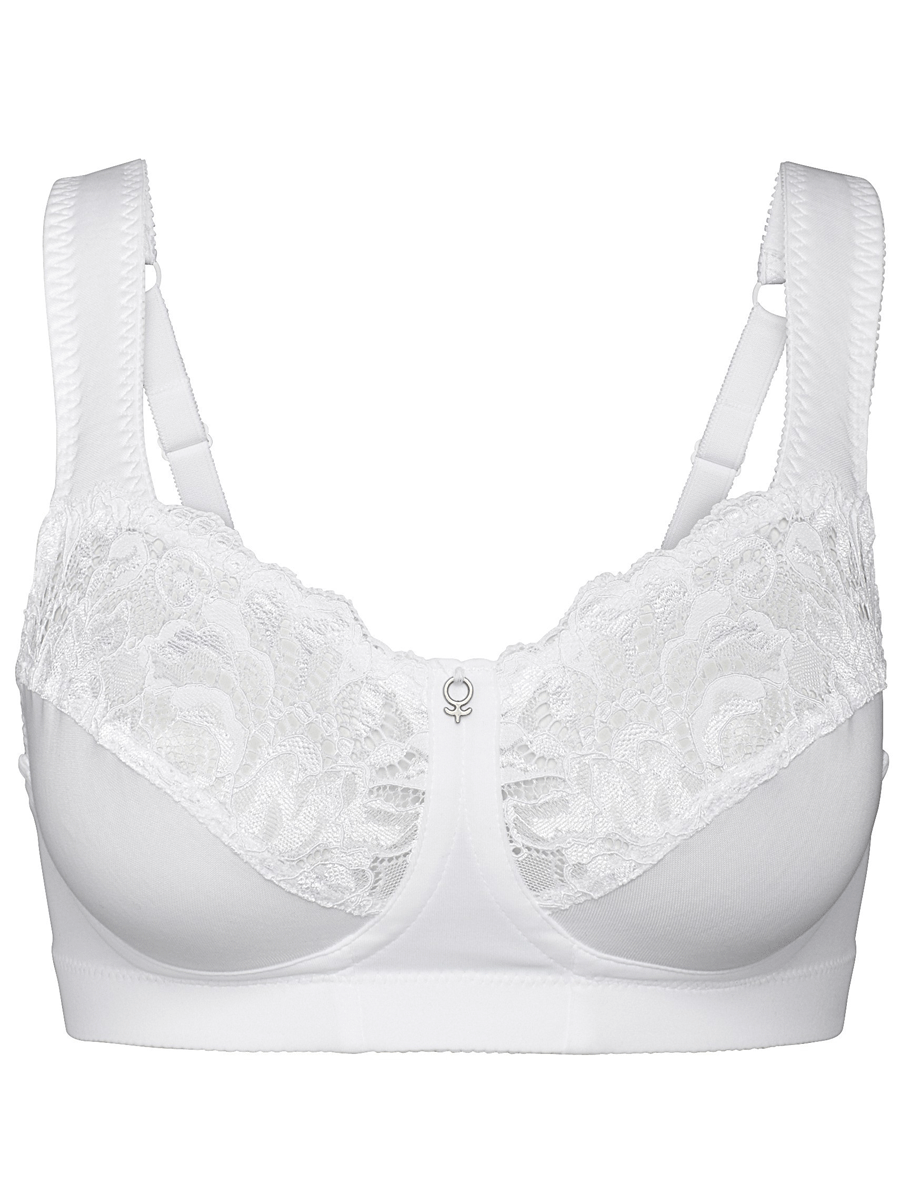Abecita support soft bra, white