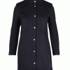Saint Tropez Wool Coat, sort kåpe