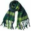 Rosenvinge scarf, fluffy wool mix, grønn/marineblå