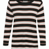 Kaffe KAphilippe knit pullover 3/4, black deep/stripe