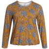 Ciso langermet topp, oker/mønstret