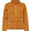 JDY Newlexa padded cordur jacket, leather brown
