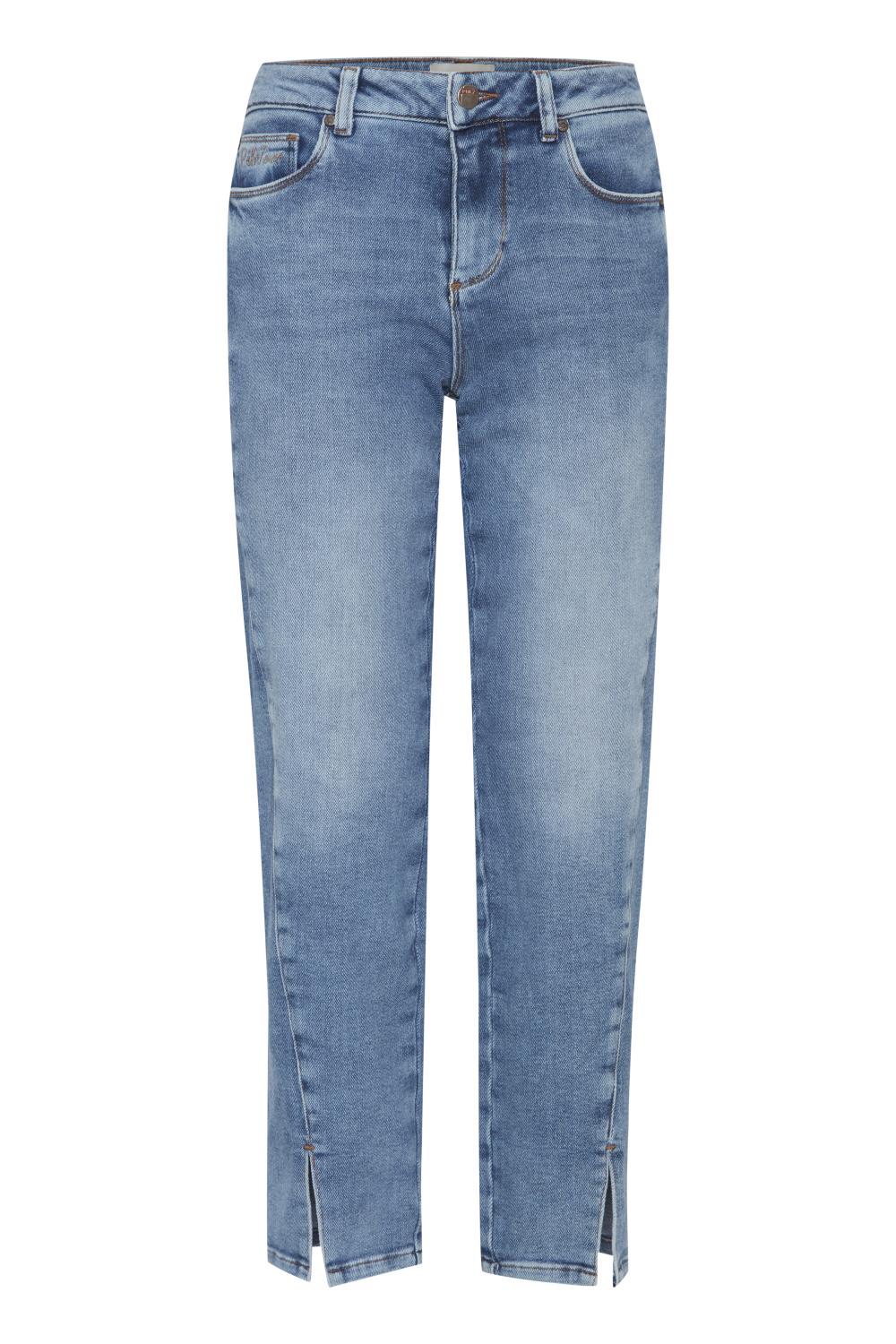 Pulz Emma jeans straight leg, light medium denim