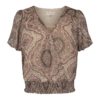 Freequent Nady Blouse, rosa/beige mønstret