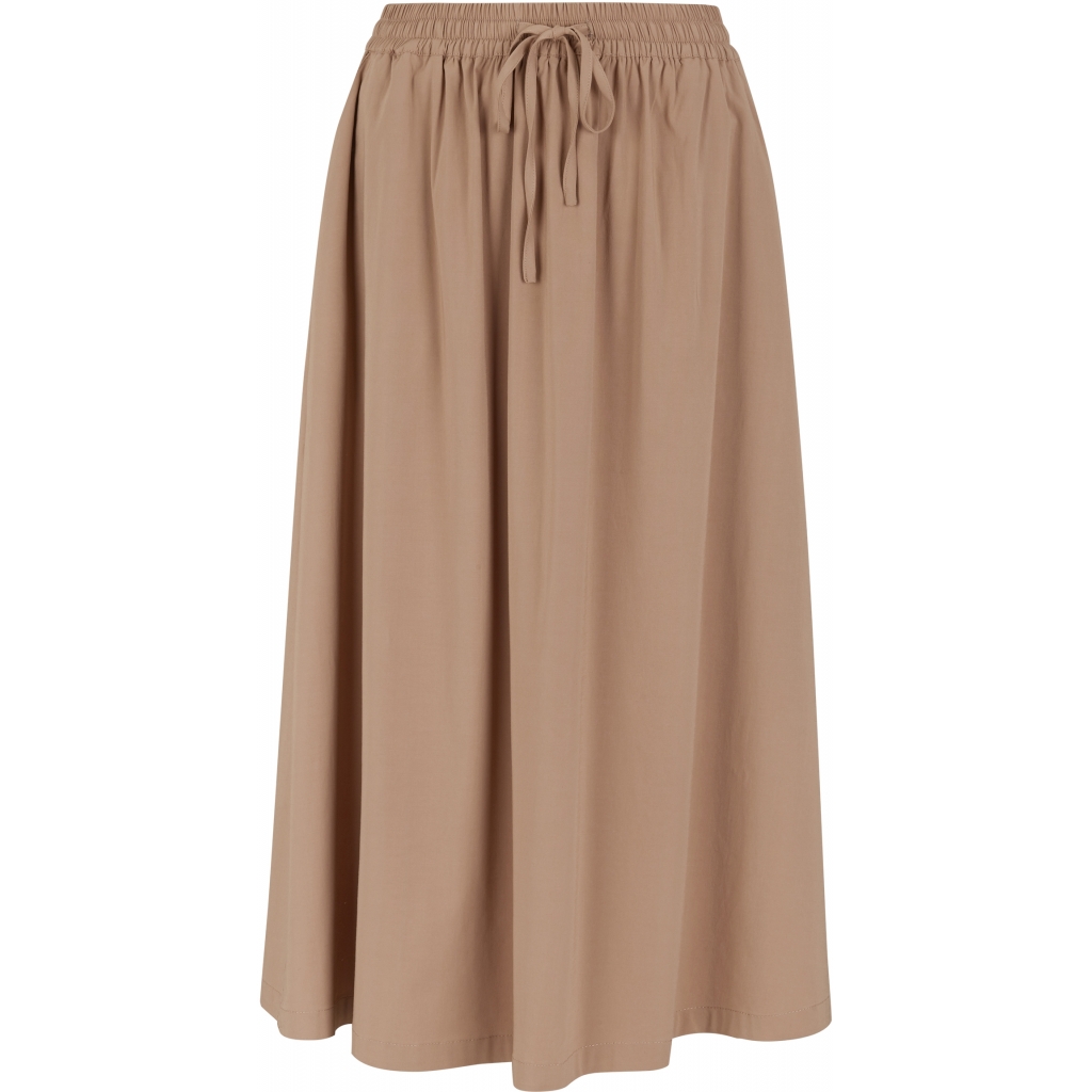 Soft Rebels SRGilly midi skirt, raw umber/lys brun