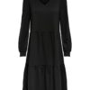 Jacqueline de Young Mary V-neck sweat dress, black