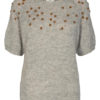 Nümph Cedar pullover, light grey melange